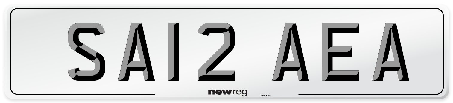 SA12 AEA Number Plate from New Reg